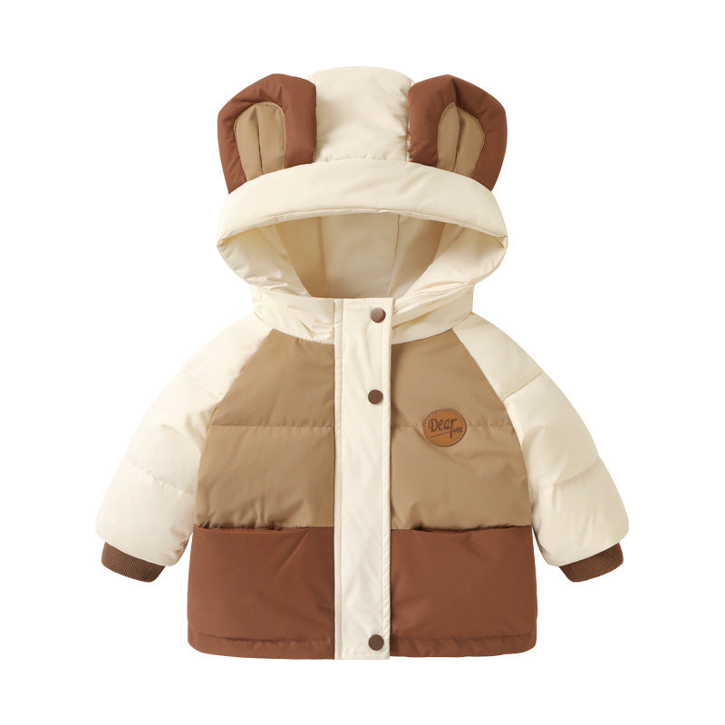 Baby Hooded Down Jacket – Warm Cotton Winter Coat