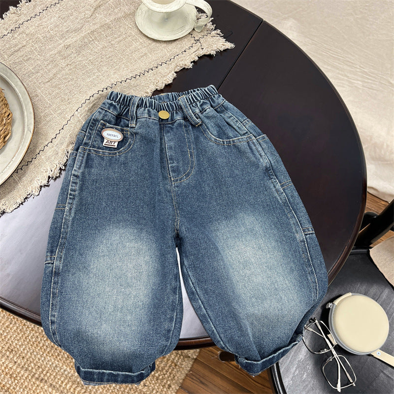 Boys' Jeans – 2025 Korean Style Autumn Casual Pants