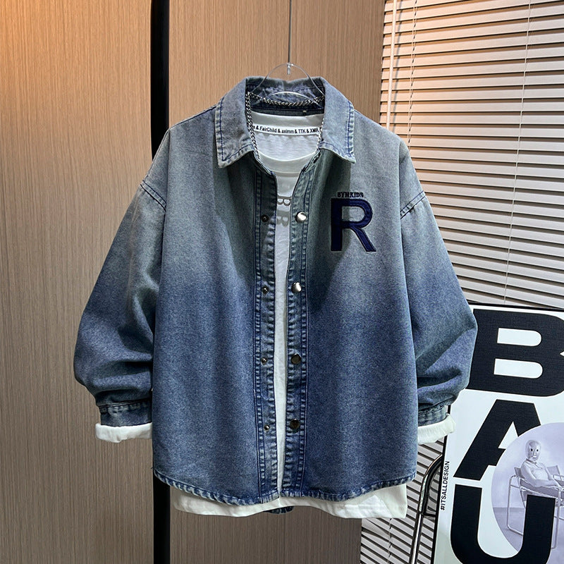 Boys Denim Shirt Jacket Korean Style Spring Wear