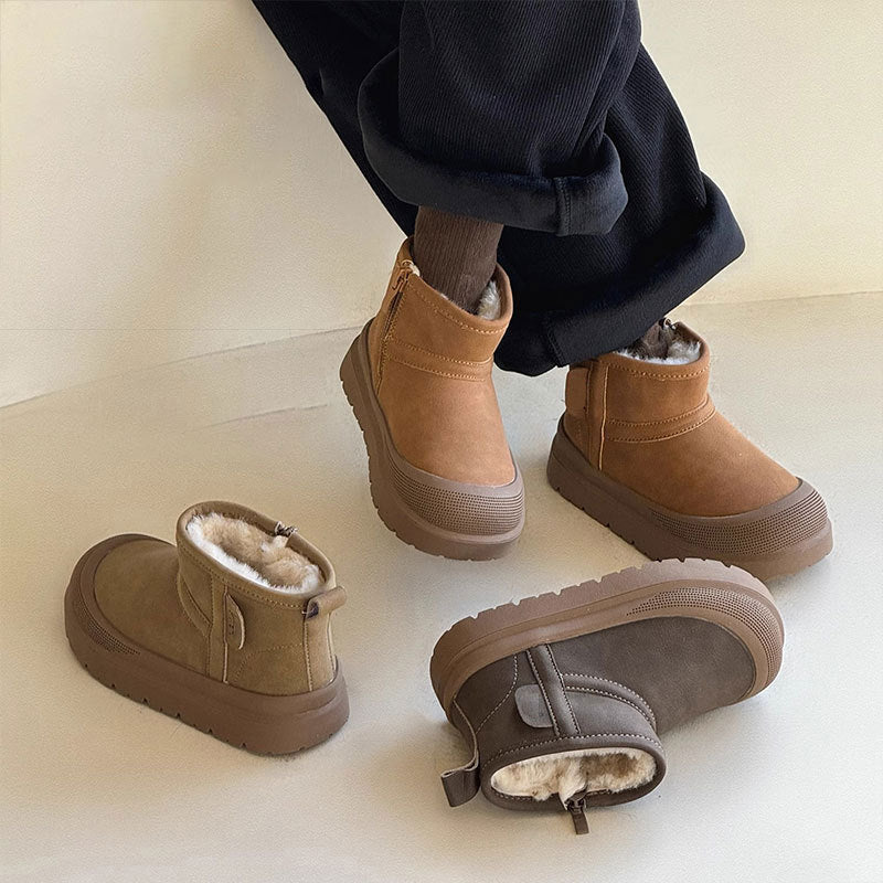 Children Snow Boots Fleece Lined Thick Warm Cotton Shoes Kid