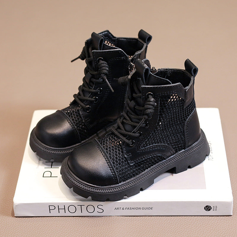 Girls’ See-Through Mesh Summer Boots 2025
