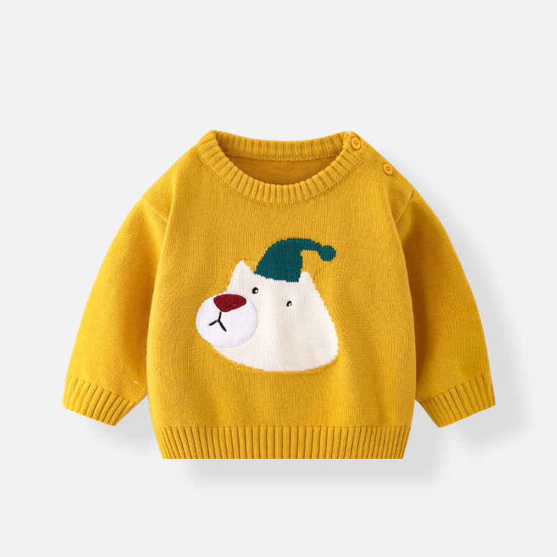 Baby Bear Jacquard Knit Pullover Autumn Winter
