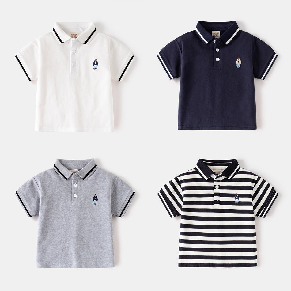 Boys’ Embroidered POLO Short-Sleeve T-Shirt