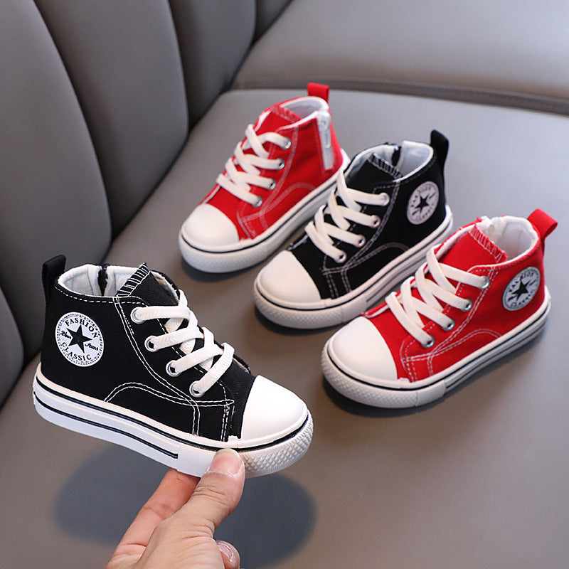 Korean Style Kids’ Canvas Shoes – Mid-Top 2024 Trend
