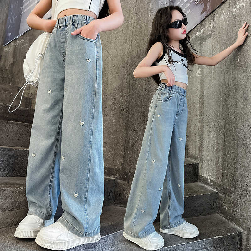 Girls Straight-Leg Wide Jeans 2025