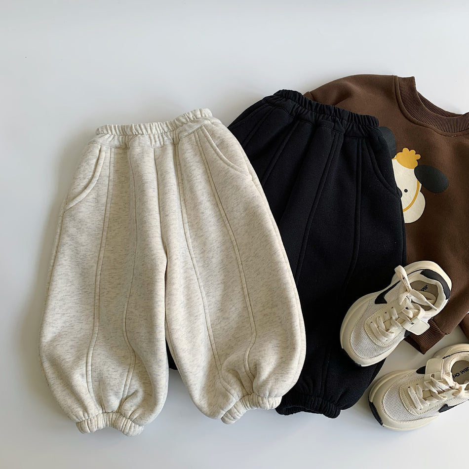 Kids Fleece Jogger Pants Winter