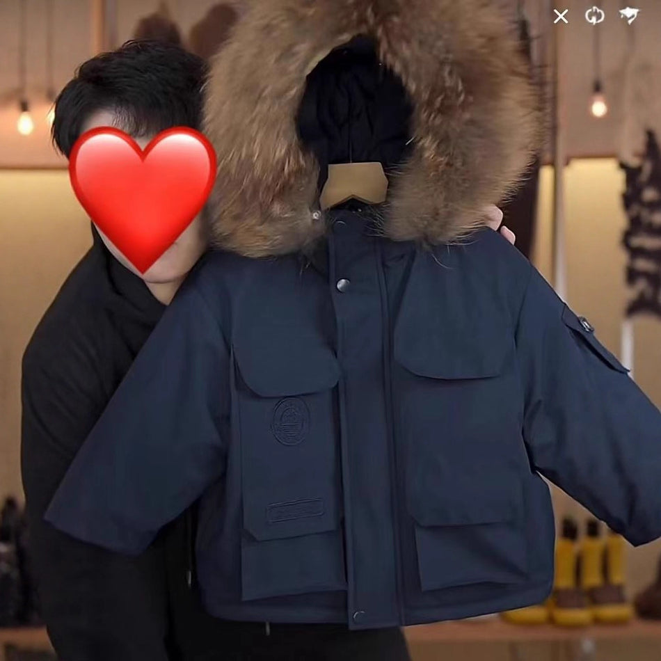 Children’s Fur Collar Winter Parka – Thick Fleece Lined