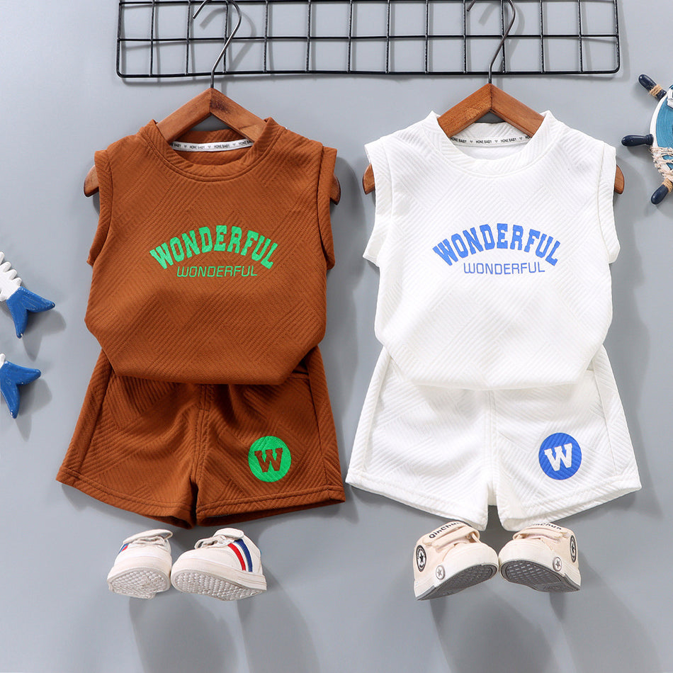 Trendy Boys’ Summer Vest Set – Sleeveless & Comfy Style