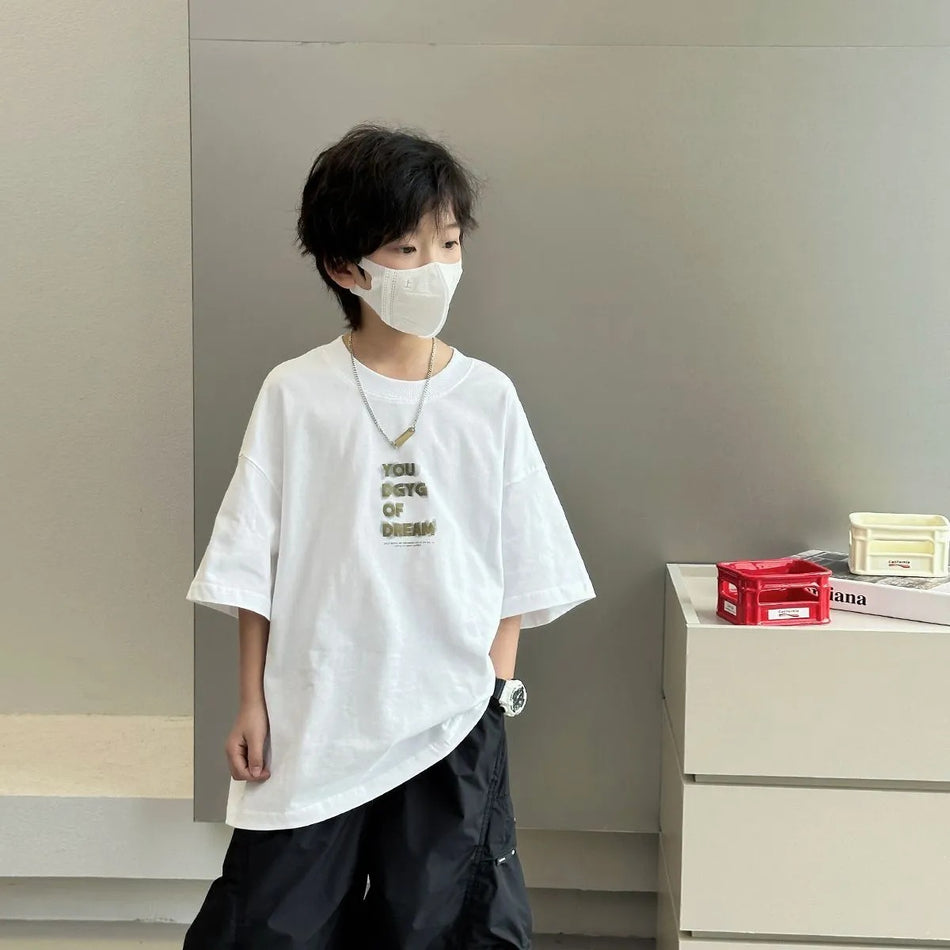 Kids’ Summer Cotton T-Shirt 2025 – Trendy Versatile Top