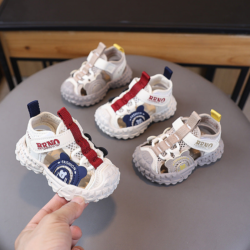 Korean-Style Soft-Bottom Net Sandals