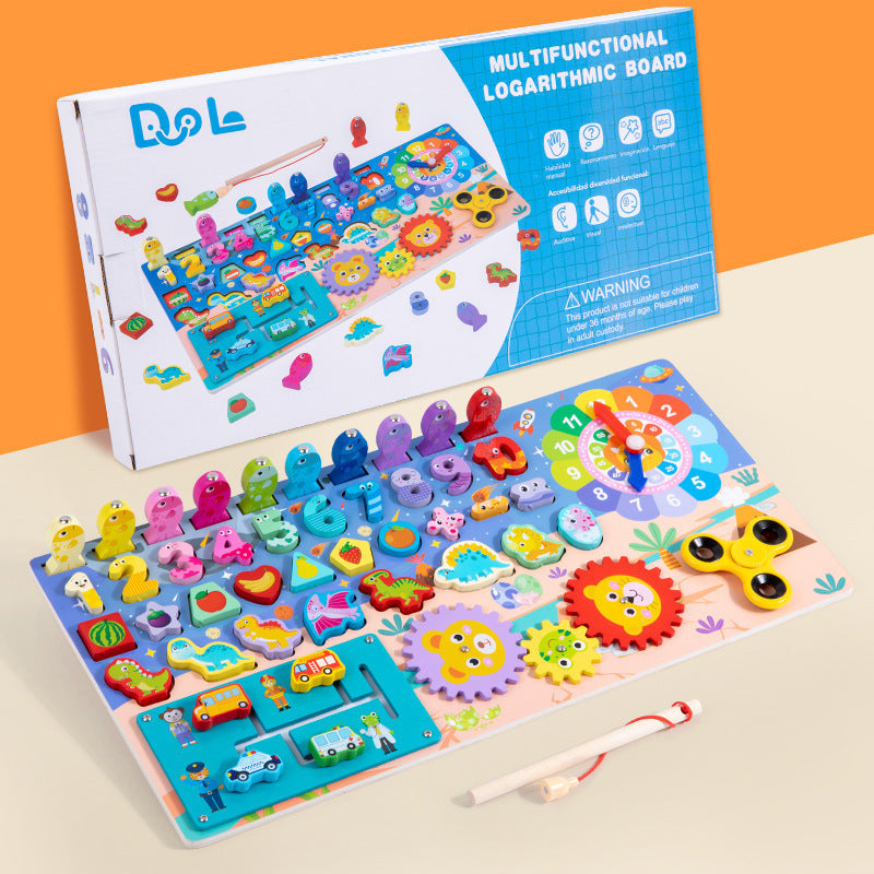 Montessori Number Puzzle Board Toy for Toddlers 1-3