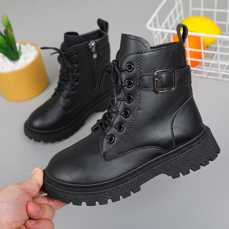 Children’s Genuine Leather Soft Martin Boots