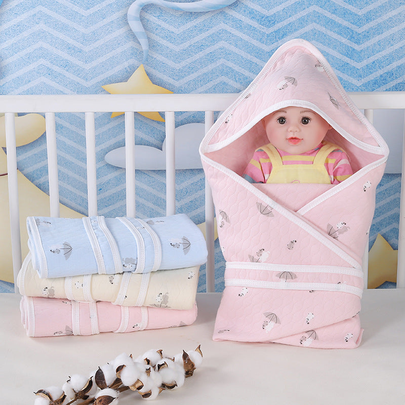 Newborn Cotton Quilt Swaddling Blanket Warm Towel