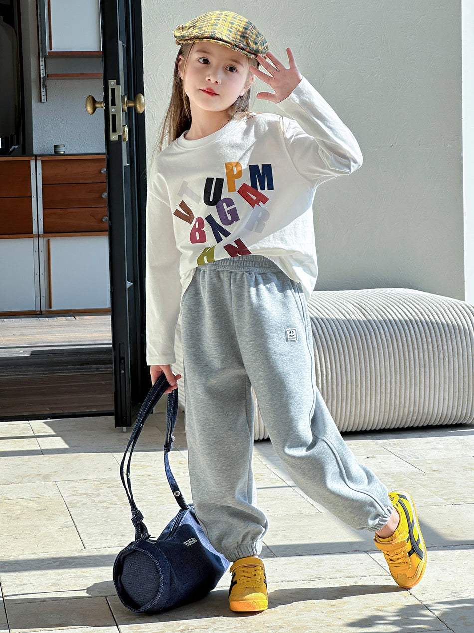 Girls Velvet School Jogger Pants 2025