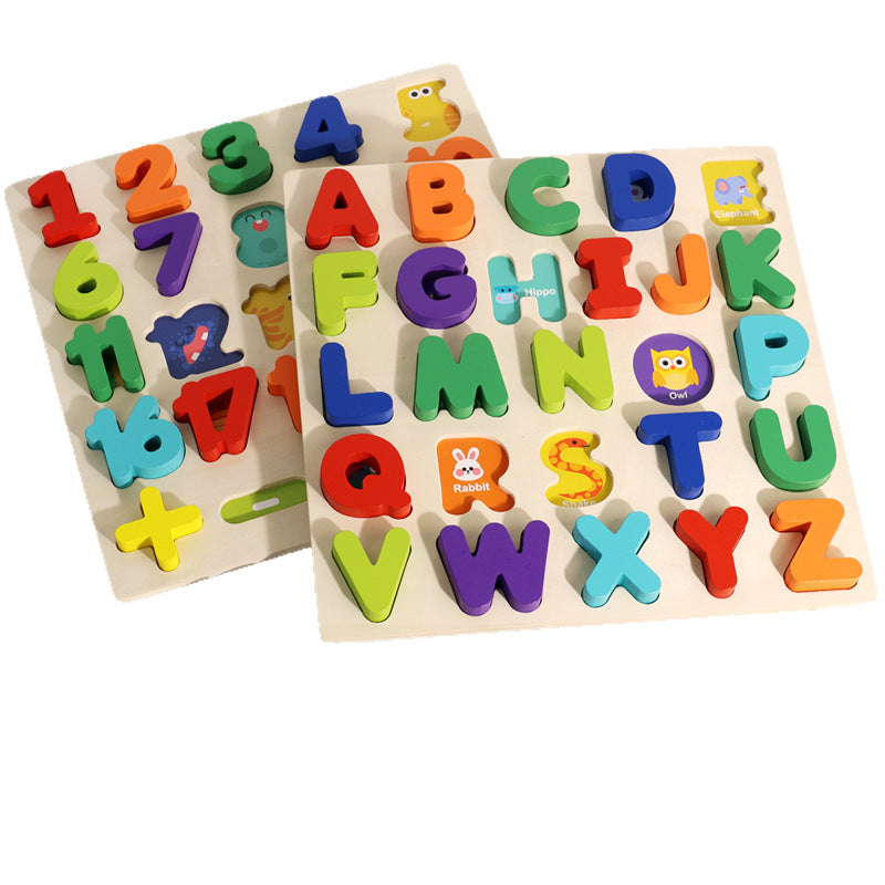 Wooden Alphabet & Number Puzzle Board | Kids’ Learning Toy