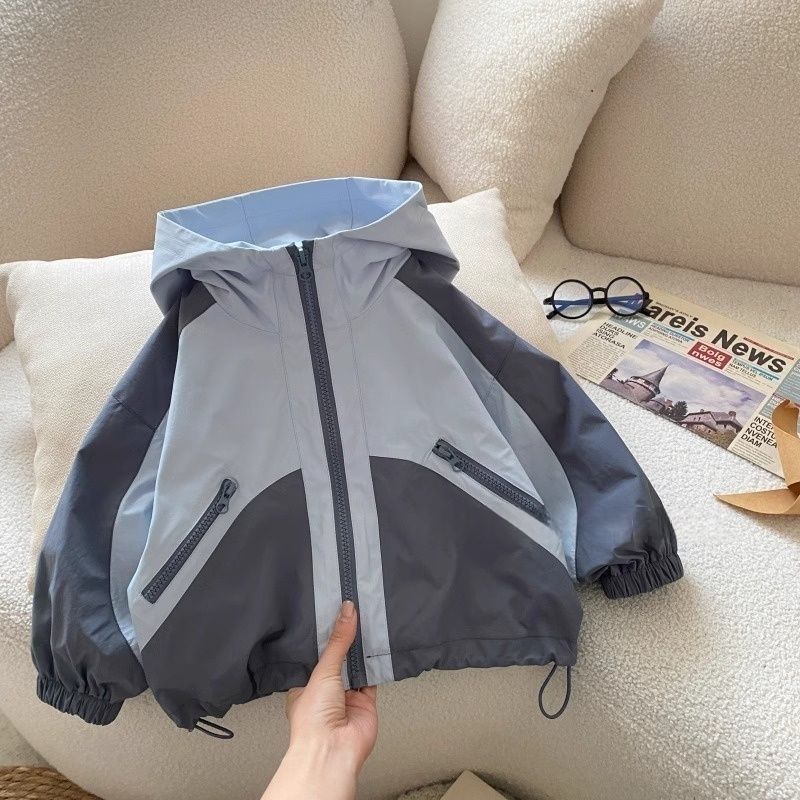 Boys Hooded Lightweight Autumn Windbreaker Jacket