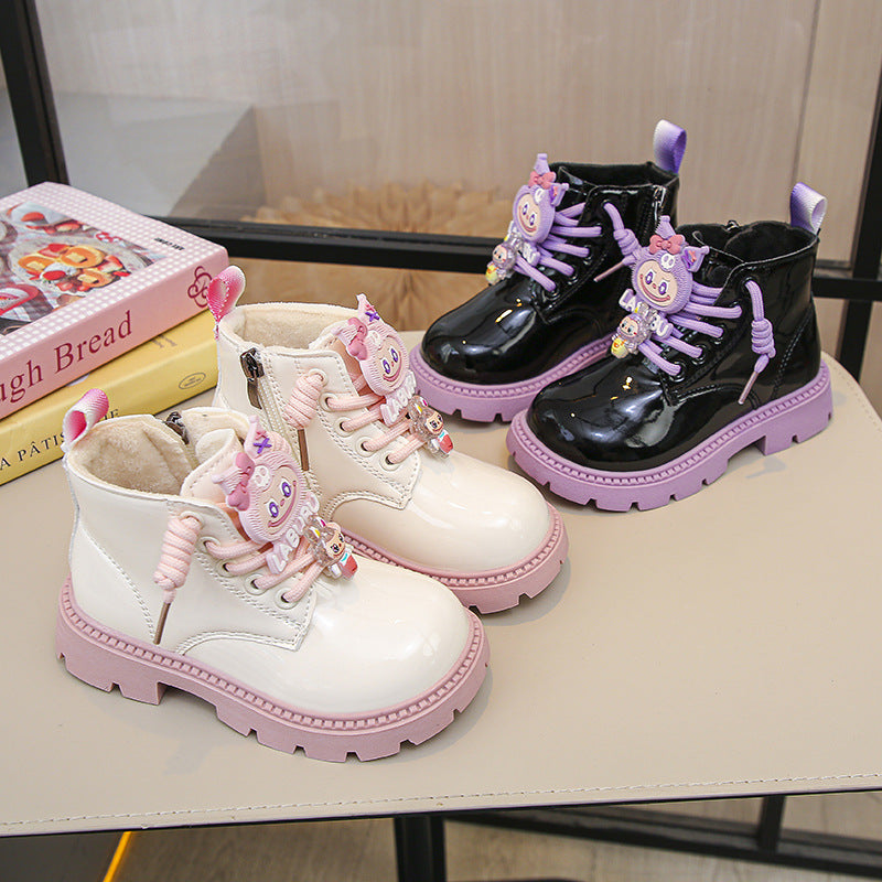 Girls Princess Leather Boots – Autumn Winter Kids Fashion 2025