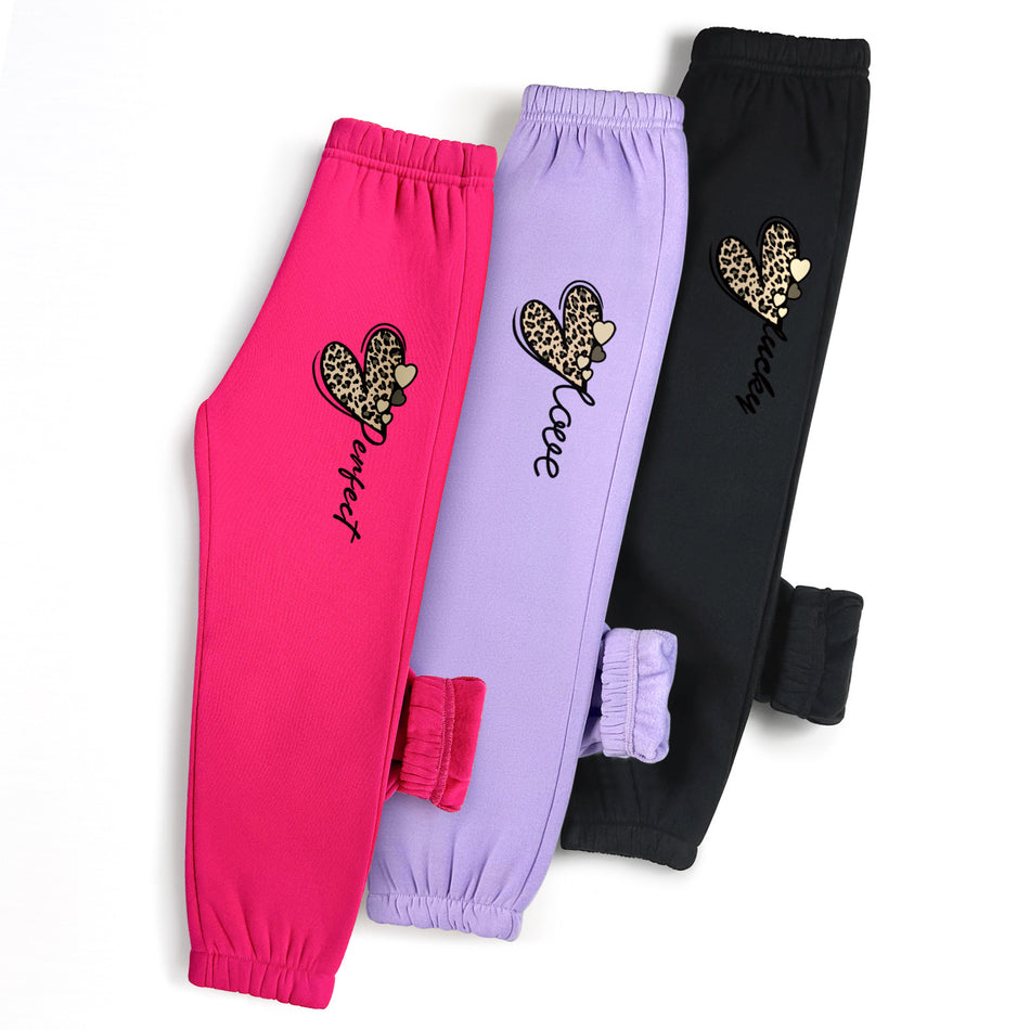 Girls Printed Casual Jogging Sports Pants Autumn