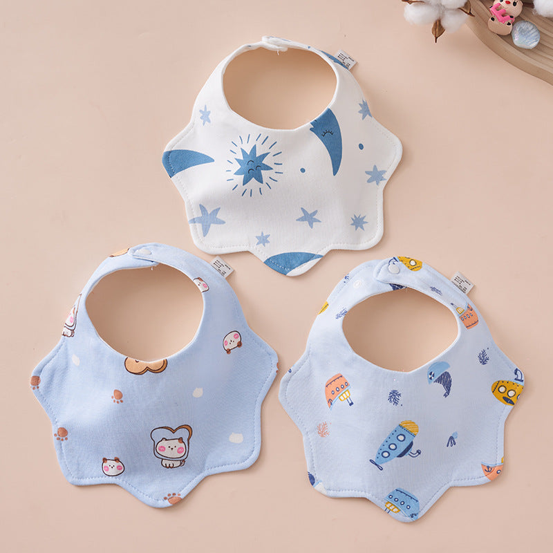 Wide Cotton Baby Bib – Waterproof & Warm for Winter