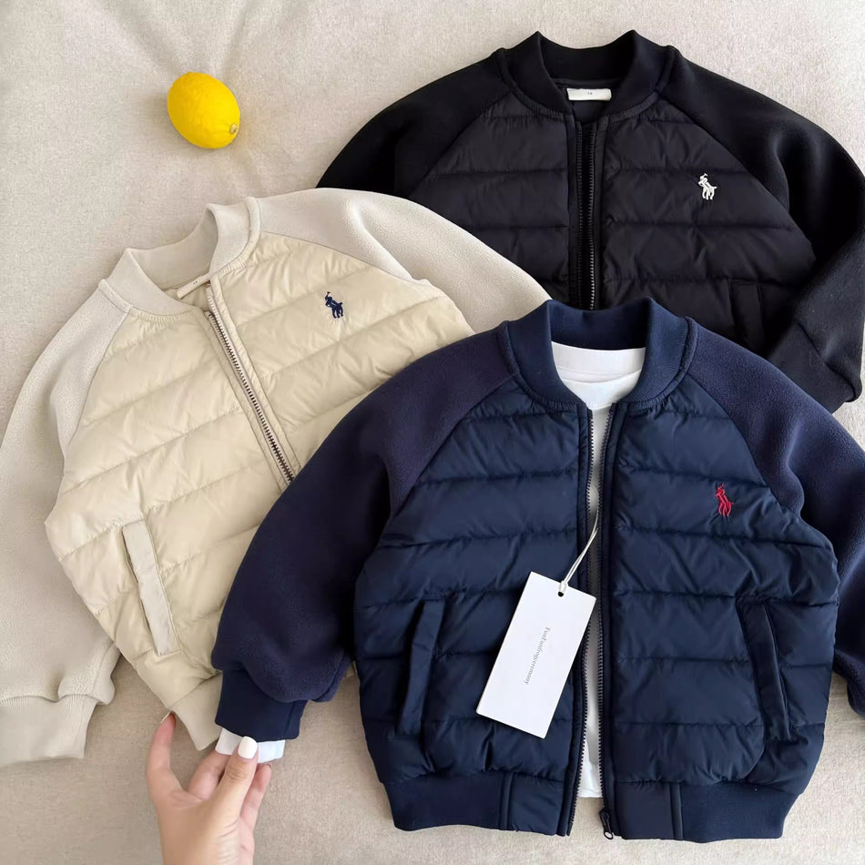 Children’s Thickened Cotton Patchwork Winter Jacket