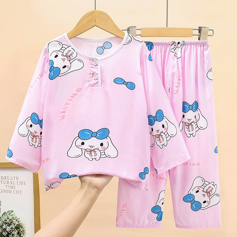Children’s Cotton Silk Pajamas Set