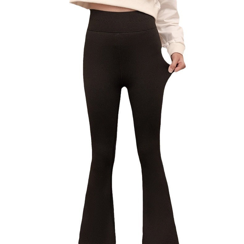 Girls Fleece Lined High Waist Winter Slim Yoga Leggings