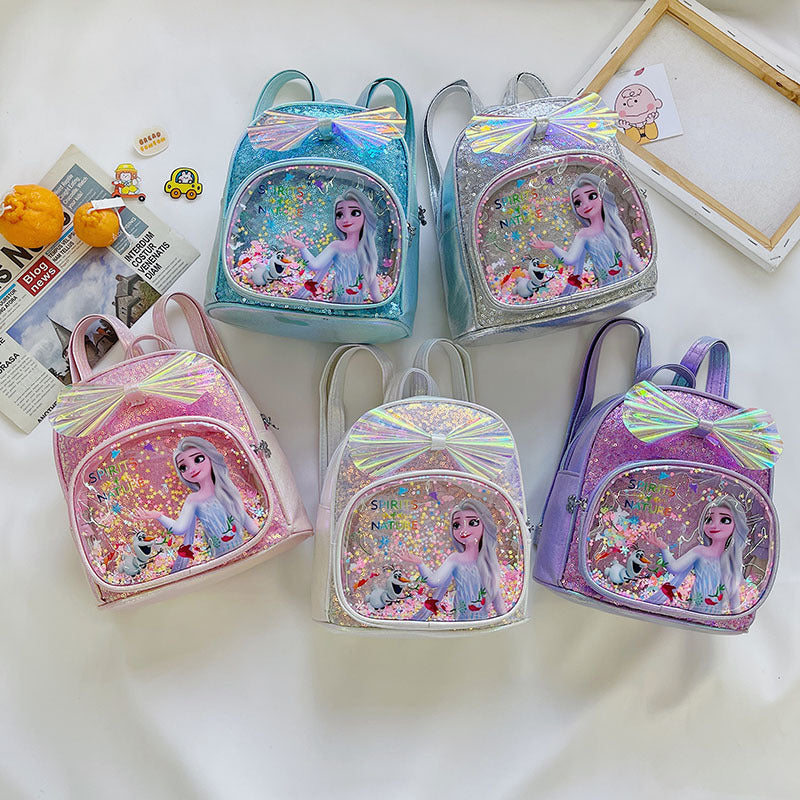 Elsa Princess Backpack – Mini Cartoon Bag for Girls