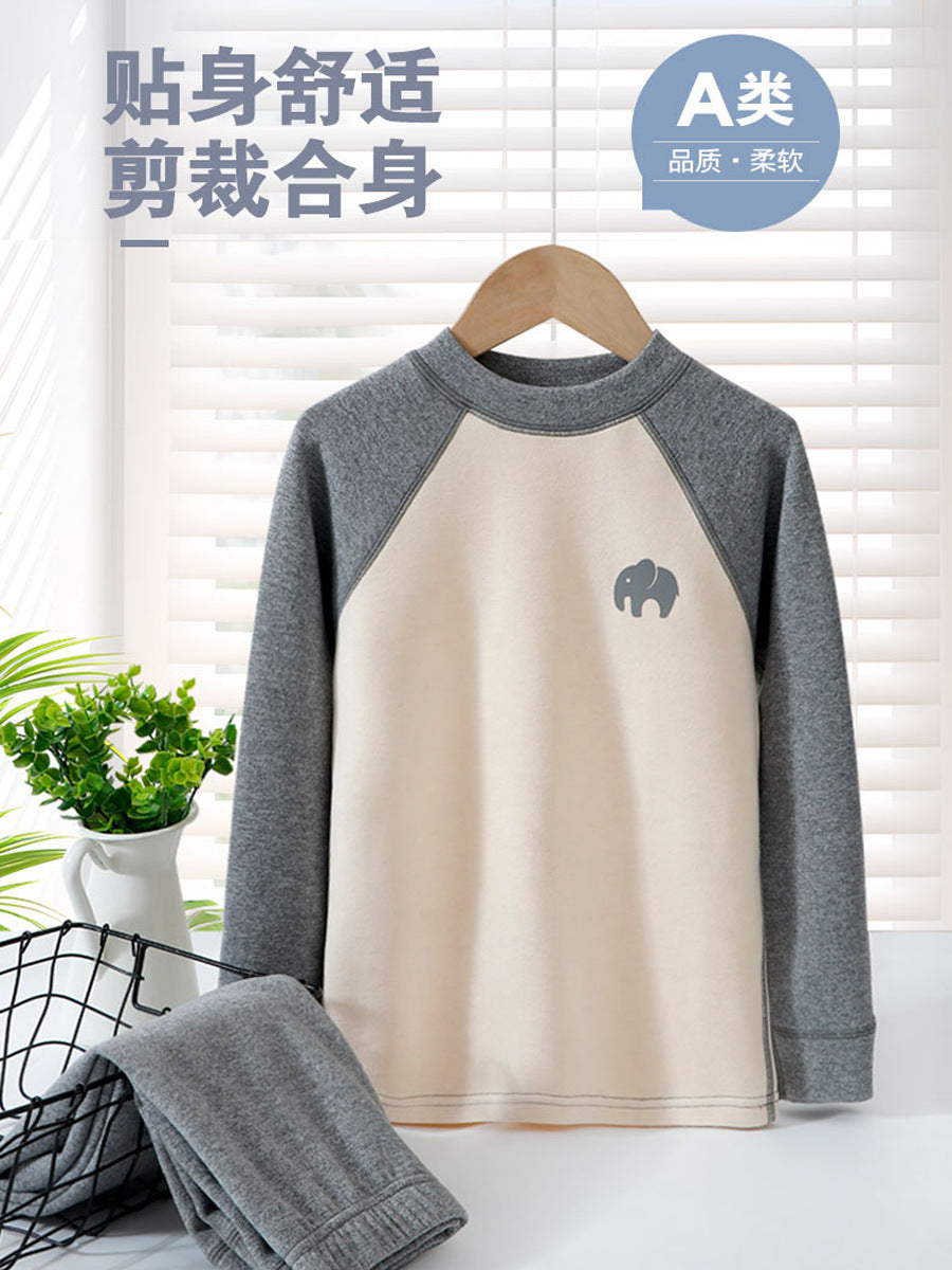 Children Class A Fleece Thermal Underwear Set Autumn