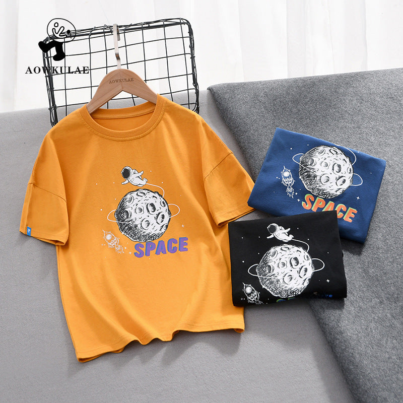 Boys’ Cartoon T-Shirt – Korean Style Summer Top