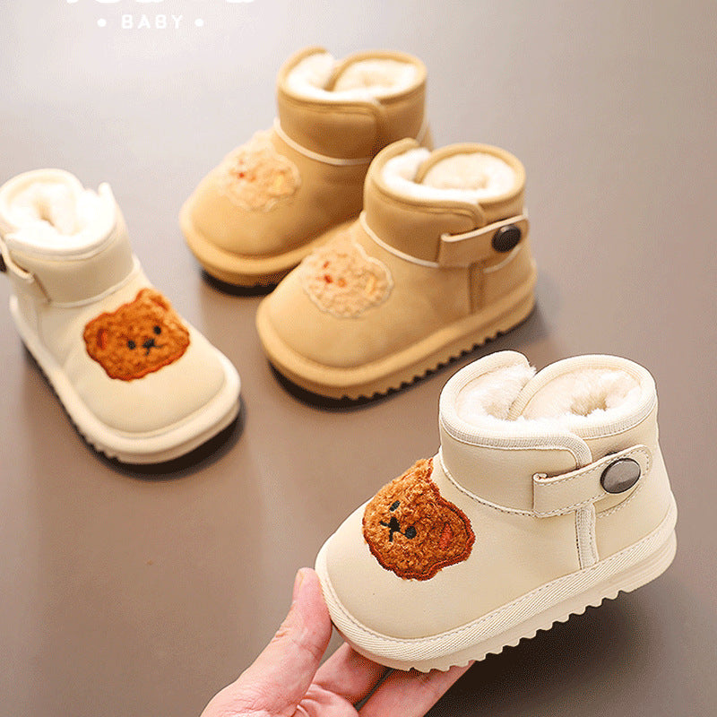 Baby Winter Snow Boots Bear Soft Sole Fleece 1–3Y
