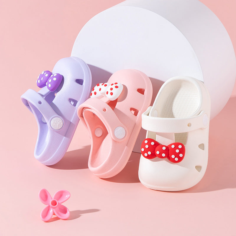 Girls Cartoon Bow Breathable Summer Sandals Shoes