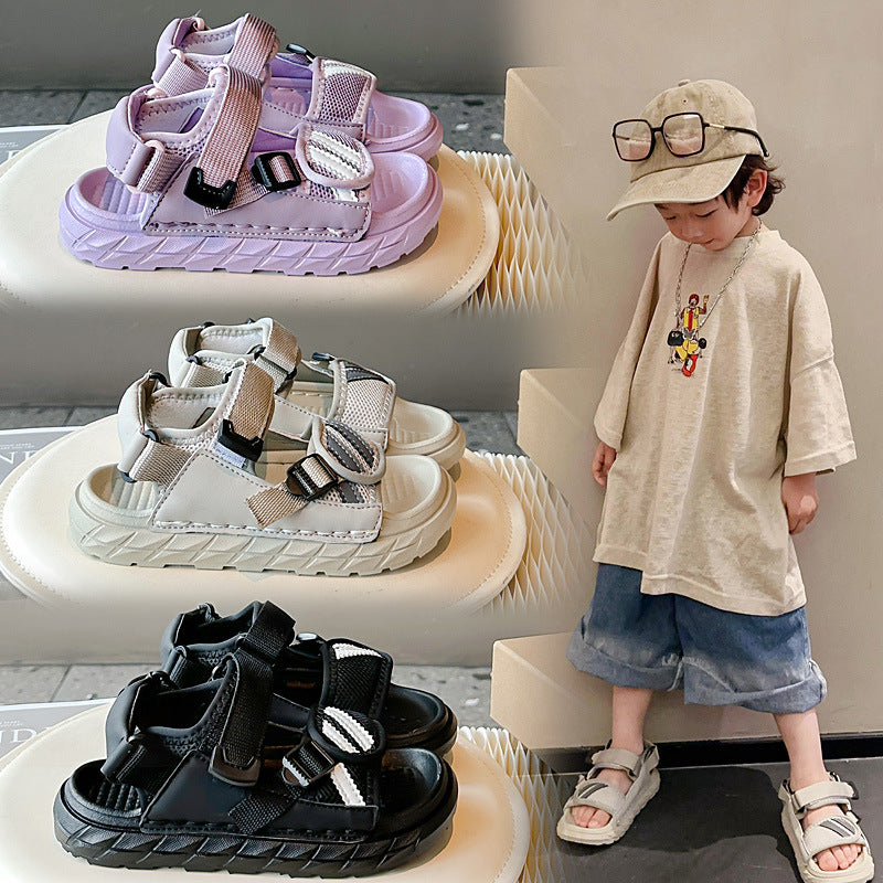 2024 Kids’ Soft Sole Stitch Sandals – Light & Breezy for Summer
