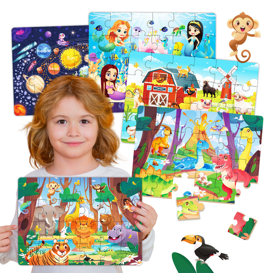 Kids DIY Cartoon Puzzle for Ages 3 to 6 Early Learning Fun