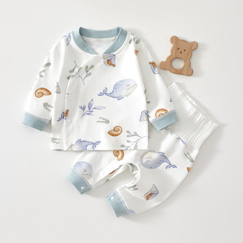 Newborn Cotton Pajama Set – Soft Boneless Autumn Wear