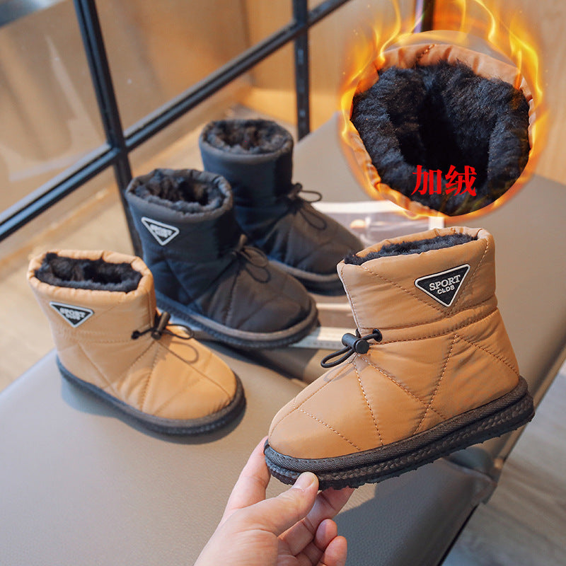 2024 Kids’ Waterproof Snow Boots – Warm Fleece Winter Shoes