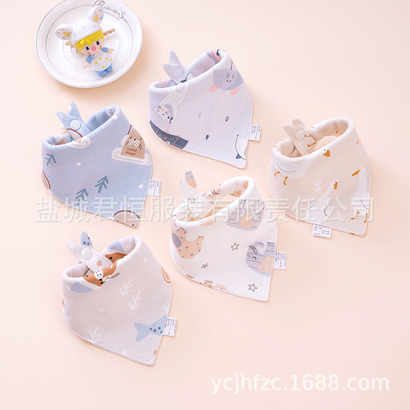 Pure Cotton Baby Triangle Bib Anti Spit Up Soft Neck Scarf