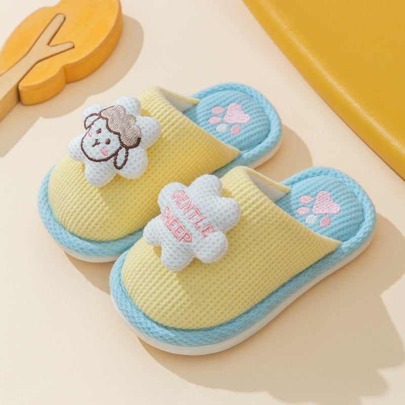 Cute Children’s Cotton Slippers – Warm Non-Slip Indoor Shoes