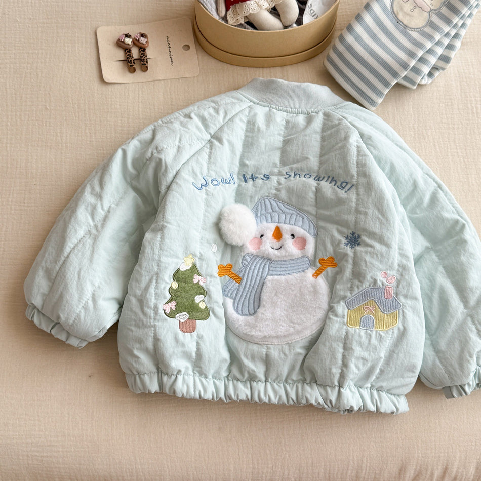 Girls Quilted Cotton Padded Winter Jacket