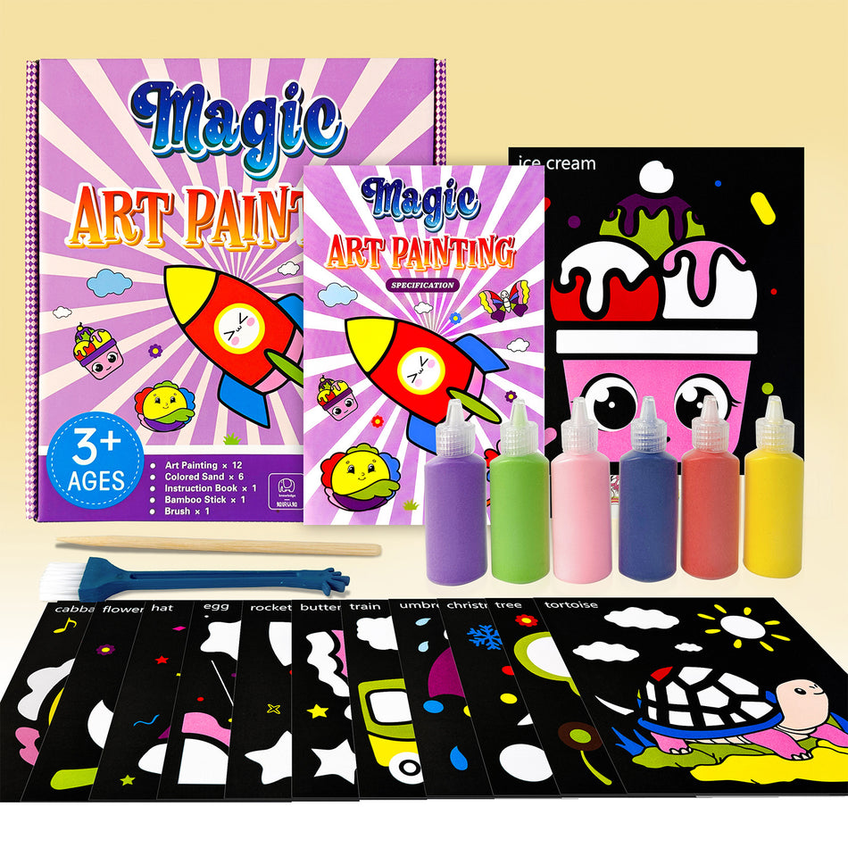 DIY Kids Sand Painting Kit – Creative Color Filling Toy
