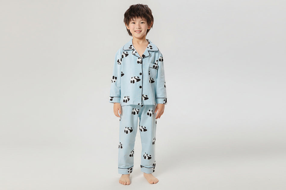 Kids Cotton Cartoon Pajama Set – Spring & Autumn Wear