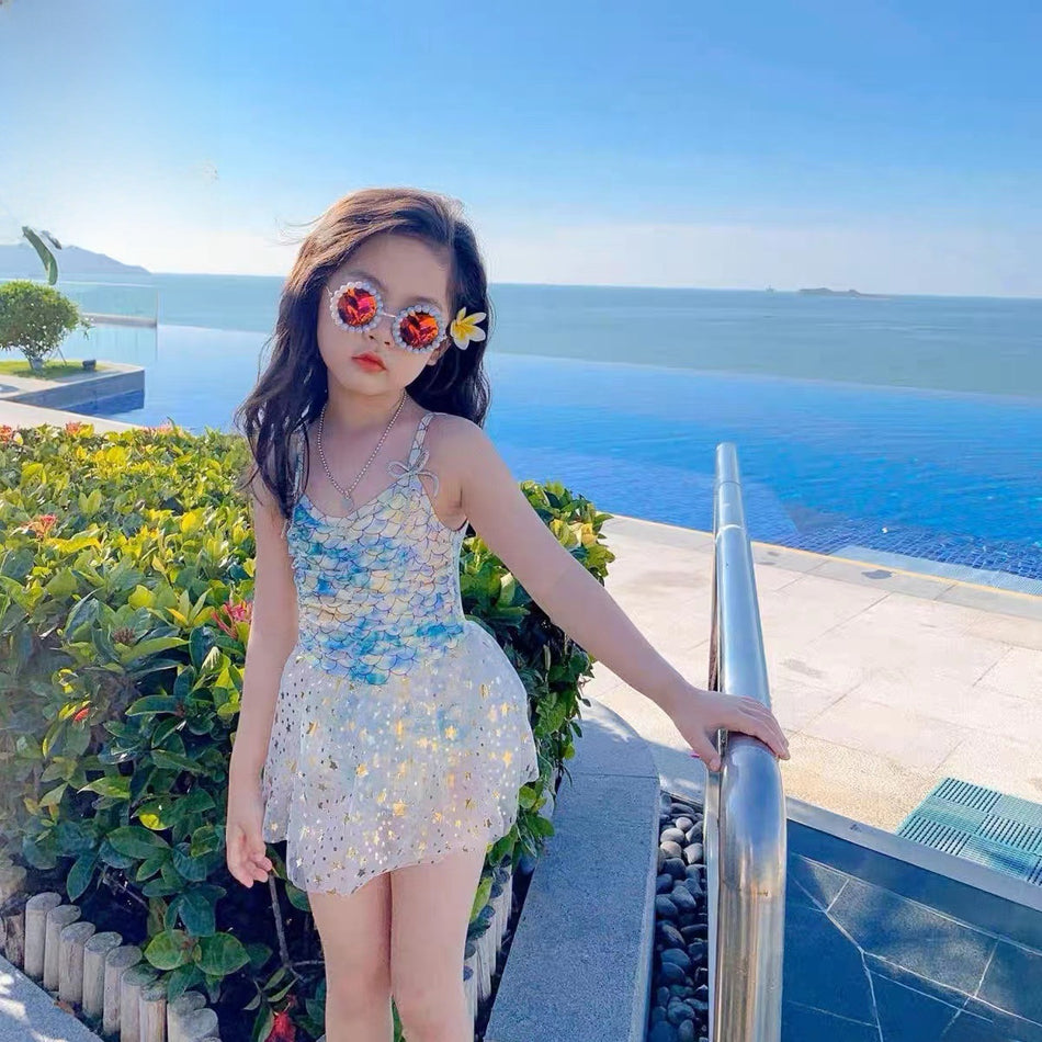 Cute Mesh Skirt Swimsuit – Swim Like a Star, Twirl Like a Princess