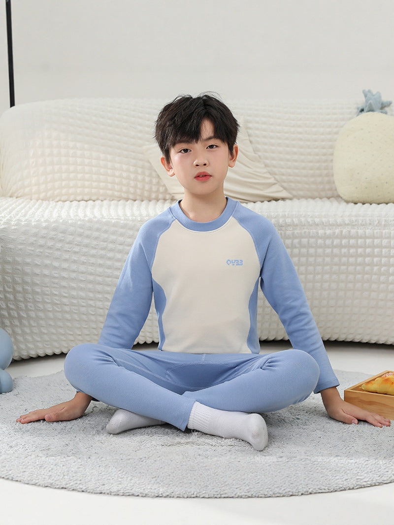 Children Thermal Underwear Set Winter Fleece Boys Girls
