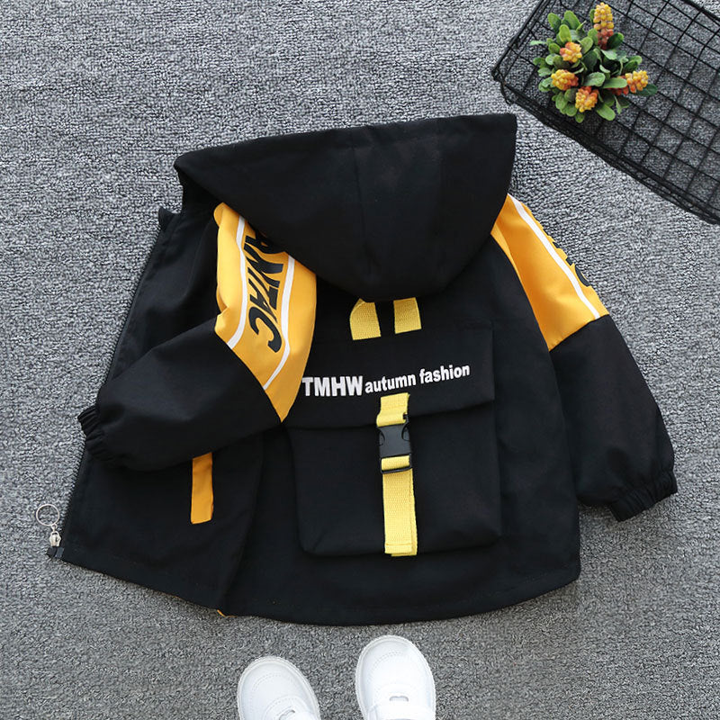Boys’ Hooded Spring Jacket – Lightweight Casual Coat