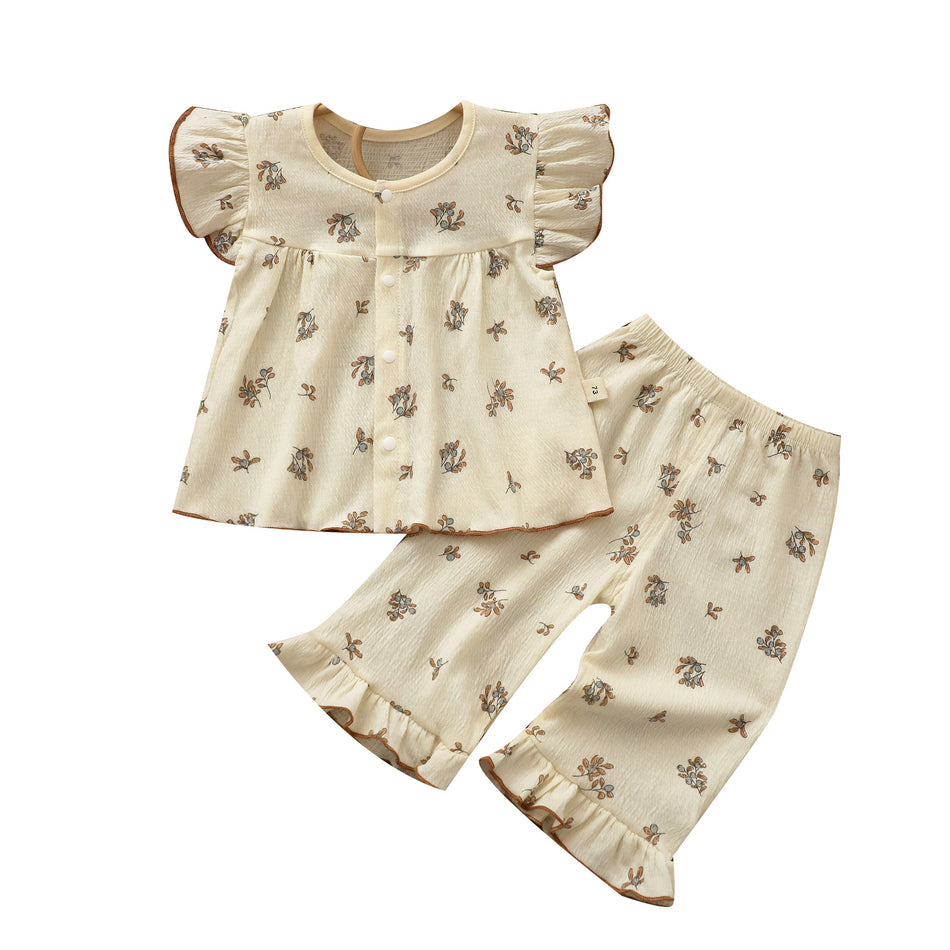 Children’s Summer Crepe Cotton Set – 2-Piece Suit