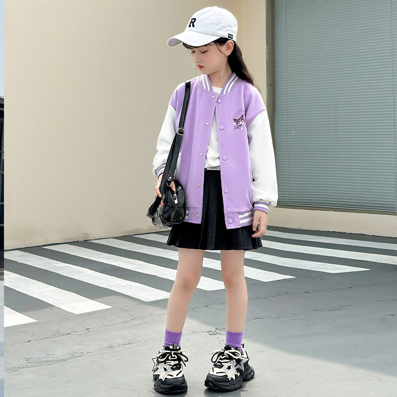 Girls Coolomi Korean Style Printed Jacket