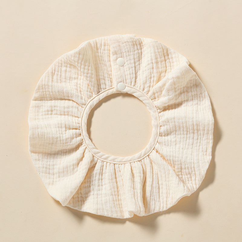 360° Cotton Baby Bib – Soft Petal Gauze for Newborns