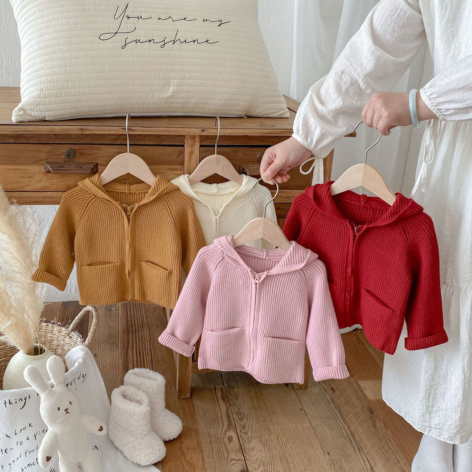 Girls Hooded Cardigan | Warm Autumn & Winter Sweater
