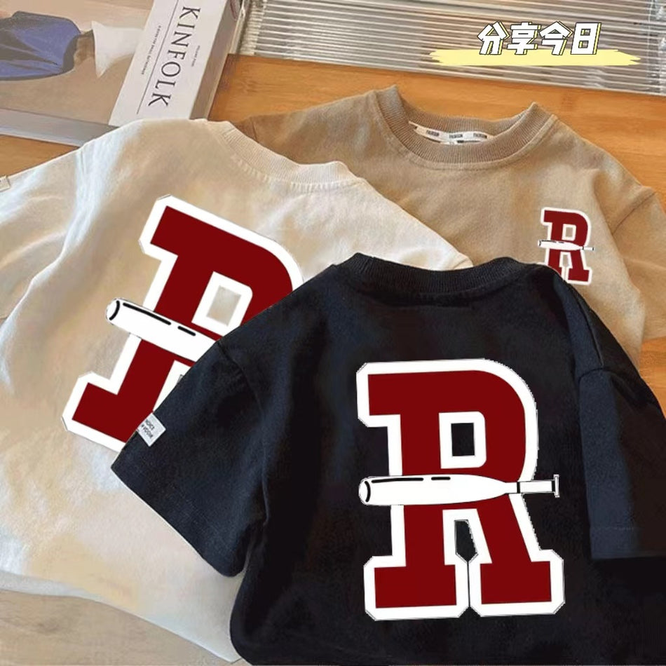 2024 Summer Boys' Trendy Cotton Short Sleeve T-Shirt