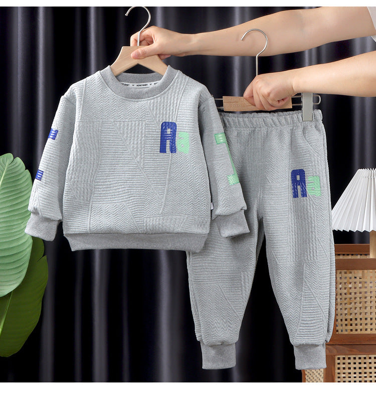 Boys’ 2025 Autumn Sweatshirt & Sports Suit Set