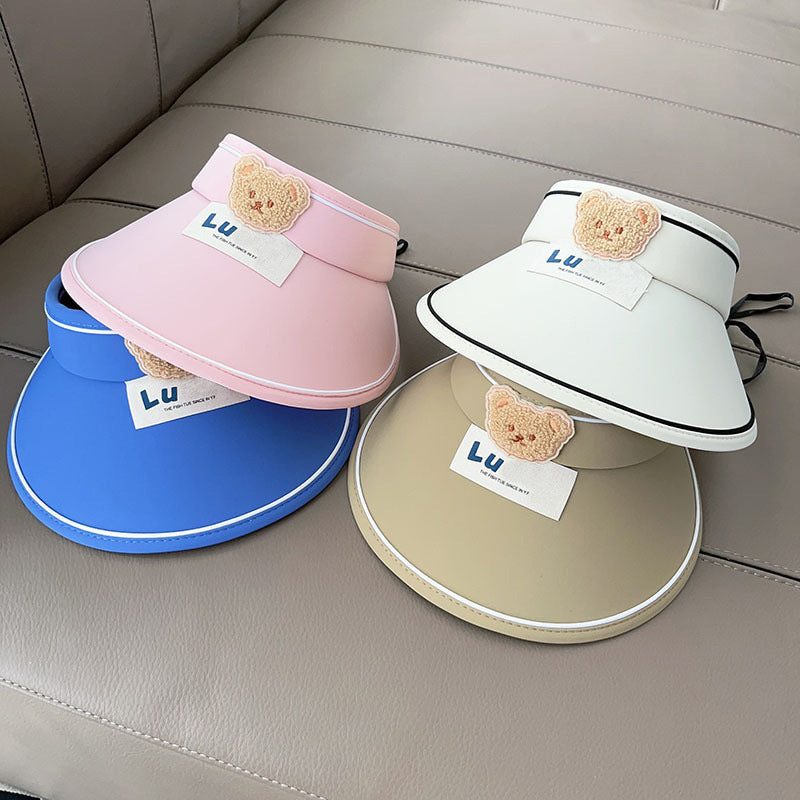 Kids' Cartoon Sun Hat – Summer UV Protection Wide Brim Cap
